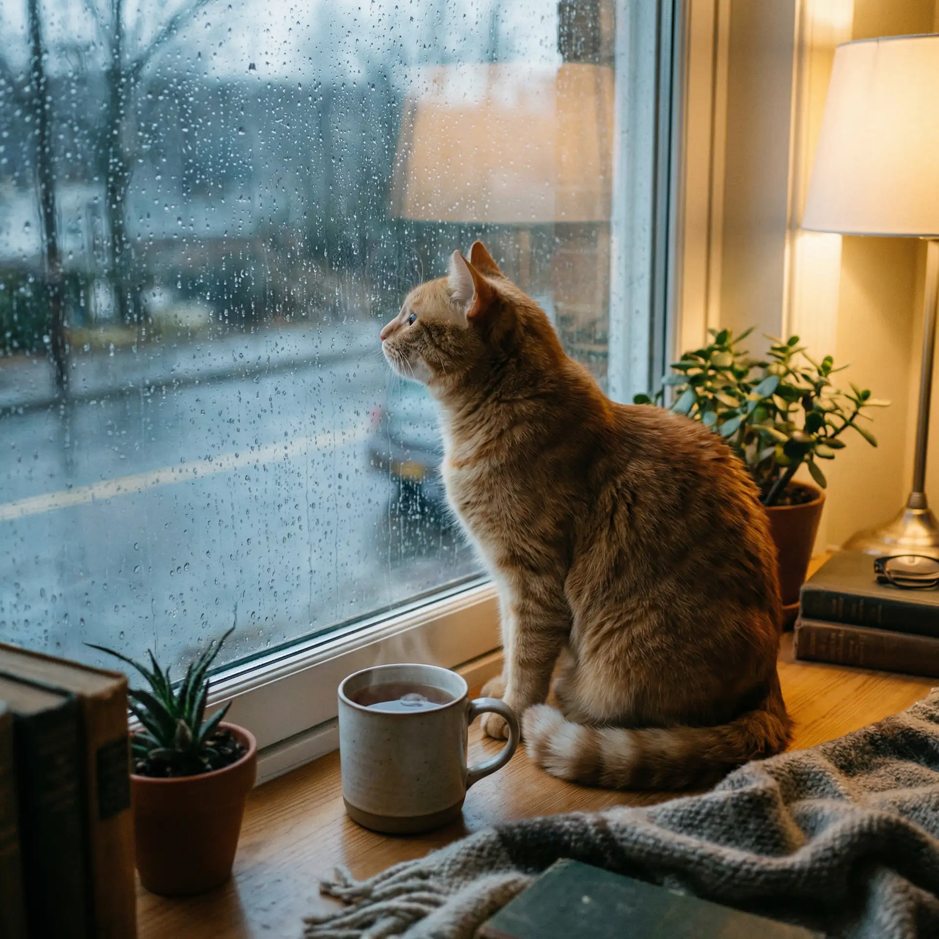 猫咪望着窗外的雨 - 猪蜜蜜免费观看新电影电视剧